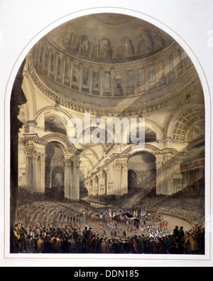 La Cattedrale di St Paul (nuovo) interno, Londra, c1852. Artista: Andrew Maclure Foto Stock