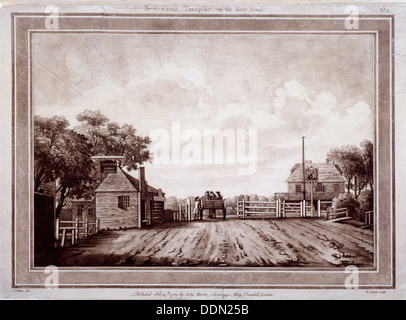 Nuova Croce turnpike sulla Old Kent Road, Deptford, Londra, 1783. Artista: Robert Laurie Foto Stock