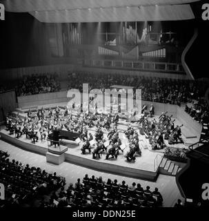 Royal Festival Hall, Belvedere Road, South Bank, Lambeth, Londra, c1954-1962. Artista: Eric de Maré Foto Stock