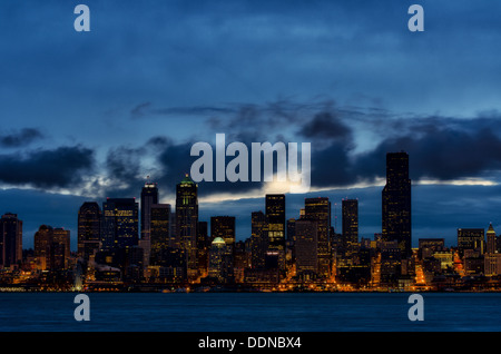 Seattle skyline di mattina presto. Foto Stock