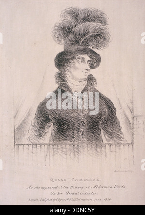 Caroline, Consorte del Sig. Giorgio IV, 1820. Artista: C Dyer Foto Stock