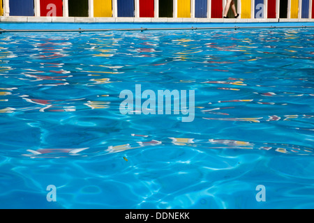 Tooting Bec Lido, Tooting Bec Common, Londra, Regno Unito Foto Stock