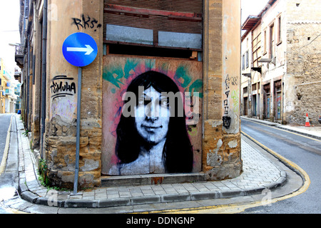 Cipro, Nicosia, Lefkosia, Città Vecchia, graffiti Foto Stock