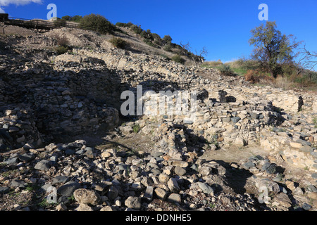 Cipro, Chirokitia, anche Khirokitia, greco Choirokoitia, è un sito archeologico sull'isola Mediterranea di Cipro in Larn Foto Stock