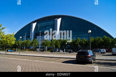 Milton Keynes, Regno Unito. 5° settembre 2013. Aspers aprire il Regno Unito il 2° super casino. Una vista di Milton Keynes Xscape building. Credito: Scott Carruthers/Alamy Live News Foto Stock