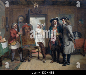 Sir Roger de Coverley e Addison con "Saraceni testa dell' - una scena da spettatore, 1867. Artista: William Powell Frith Foto Stock