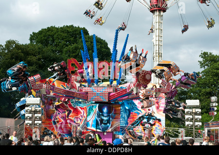 Luna park ride, Lambeth Paese mostrano 2013, Brockwell Park, London, Regno Unito Foto Stock