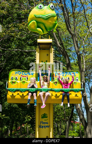 Drop Ride, Centreville Amusement Park, Toronto Island Park, Toronto, Ontario, Canada. Foto Stock