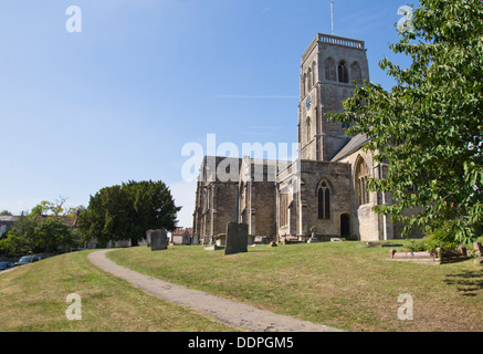 Wedmore una piccola città nel Somerset England Regno Unito St Mary's Church Foto Stock