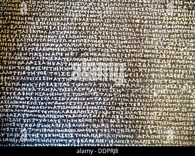 La Rosetta Stone fino vicino Foto Stock