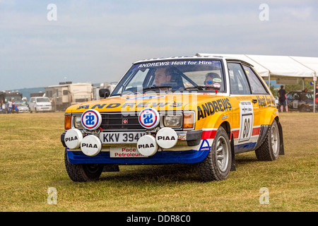 1981 Talbot Sunbeam Lotus sulla foresta rally a Goodwood Festival della velocità, Sussex, Regno Unito. Driver: John Leahy. Foto Stock