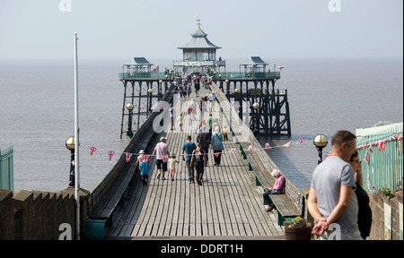 Molo vittoriano di Clevedon Somerset vicino a Bristol Foto Stock