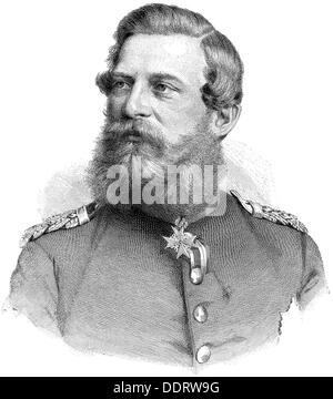 Federico Iii, 18.10.1831 - 15.6.1888, Imperatore Tedesco 9.3. - 15.6.1888, ritratto, incisione in legno di H. Meyer, 1868, Foto Stock