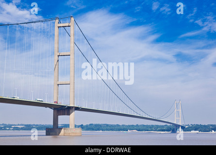 Humber ponte sul fiume Humber Humberside East England Regno Unito GB EU Europe Foto Stock