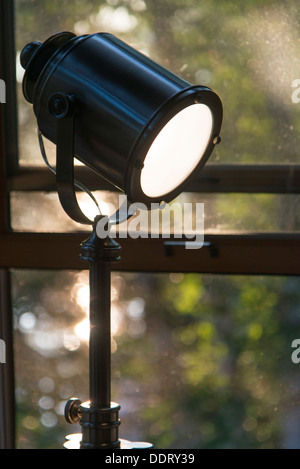 Spotlight vicino a una finestra, Keewatin, Ontario, Canada Foto Stock