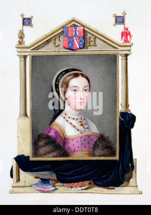 Catherine Howard, quinta moglie e Regina di Enrico VIII, (1825). Artista: Sarah, contessa di Essex Foto Stock