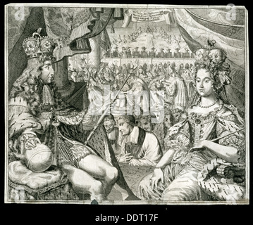 Guglielmo III e Maria II, re e regina di Gran Bretagna e Irlanda, c1689. Artista: sconosciuto Foto Stock