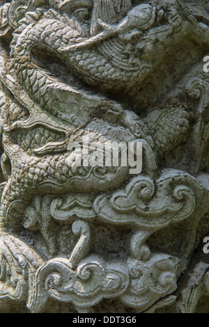 Le Tombe dei Ming, Nanjing, Cina. Particolare della terrazza sotto la Xiaoling Hall. Foto Stock