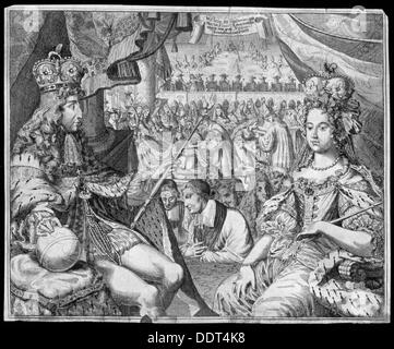 Guglielmo III e Maria II, re e regina di Gran Bretagna e Irlanda, c1689. Artista: sconosciuto Foto Stock