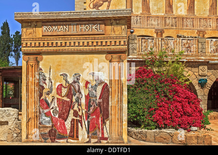 Roman II Hotel affreschi Paphos Cipro Foto Stock