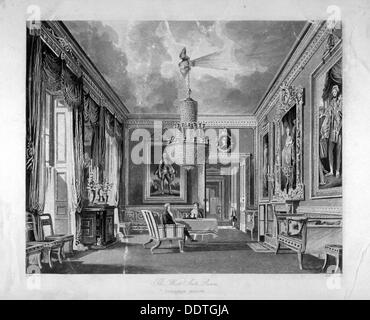 Vista interna della sala ante ovest in Carlton House, Westminster, Londra, 1818. Creatore: Richard Gilson Reeve. Foto Stock