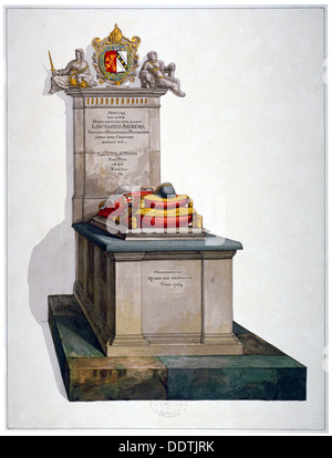 Tomba del Lancelot Andrews, San Salvatore è la Chiesa, Southwark, Londra, 1764. Artista: Anon Foto Stock