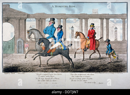 "Una mattina Ride', 1804. Artista: James Gillray Foto Stock