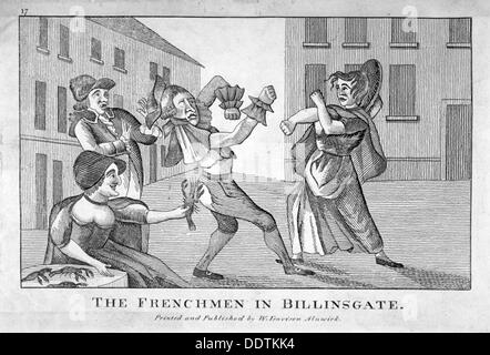 "I francesi in Billinsgate', 1754. Artista: Anon Foto Stock