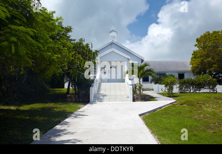 Chiesa cattolica romana, George Town, grande Exuma Island, Bahamas, dei Caraibi Foto Stock