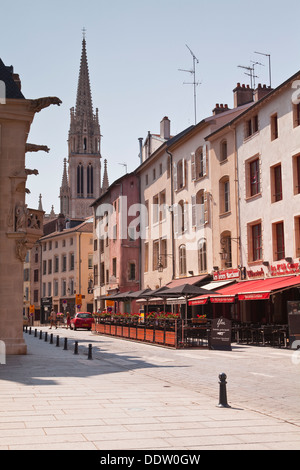 Basilique Saint Epvre dal Grande Rue a Nancy, Francia. Foto Stock