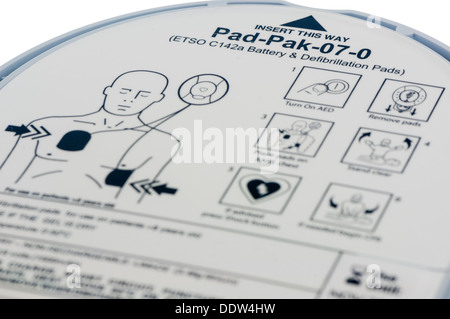 Aviazione batteria approvati per un Heartsine SAM350 defibrillatore automatico Foto Stock