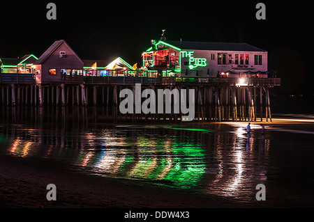 Il molo ad Old Orchard Beach nel Maine, Stati Uniti d'America Foto Stock