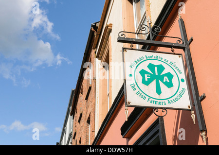 Segno per gli agricoltori irlandesi Association Foto Stock