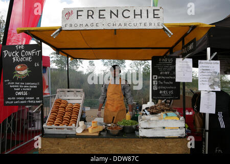 Stratford, UK. Il 7 settembre 2013. Un francese di stallo alimentare a livello nazionale il Paralympic Day Credit: Keith larby/Alamy Live News Foto Stock
