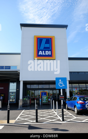 Supermercato Aldi,Mansfield Nottinghamshire. Foto Stock