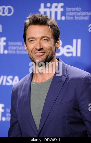 Toronto, ON. 7 Sep, 2013. Hugh Jackman alla conferenza stampa di prigionieri chiamata foto al Toronto International Film Festival, TIFF BELL Lightbox, Toronto, il 7 settembre 2013. Credito: Nicole Springer/Everett raccolta/Alamy Live News Foto Stock