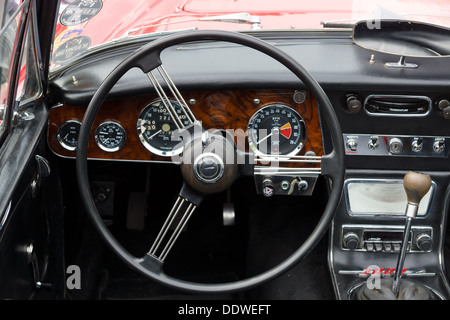 Cabina British sports car Austin-Healey 3000 MK III Foto Stock