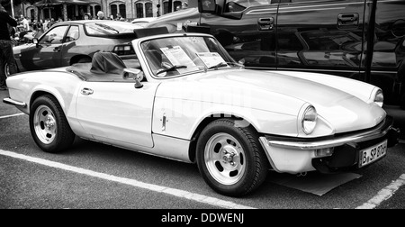 British sports car Triumpf Spitfire 1500 (bianco e nero) Foto Stock