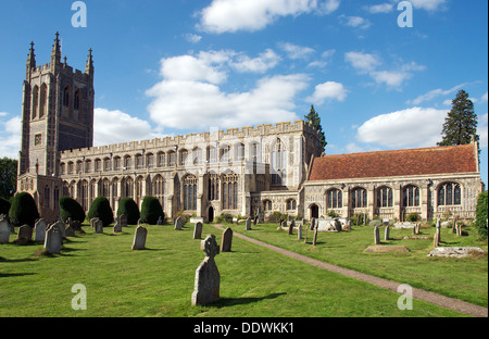 Chiesa della Santa Trinità Long Melford Suffolk in Inghilterra Foto Stock