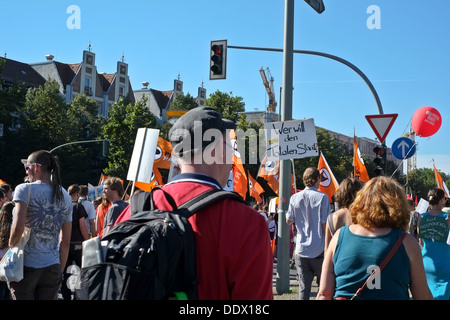 Anti NSA manifestazione a Berlino Foto Stock