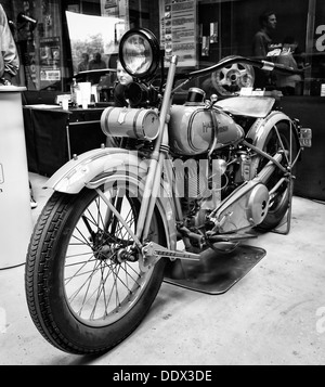 Moto Harley-Davidson JDL-racer, circa 1930 (bianco e nero) Foto Stock