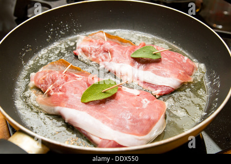 Saltimbocca alla romana Foto Stock