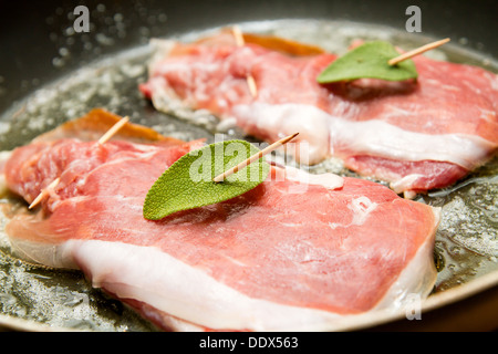 Saltimbocca alla romana Foto Stock