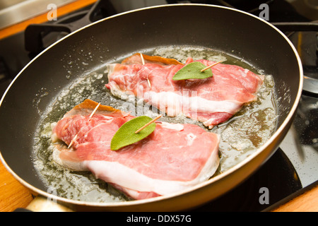 Saltimbocca alla romana Foto Stock