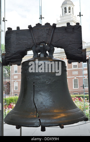 Liberty Bell un simbolo iconico di indipendenza americana. Foto Stock