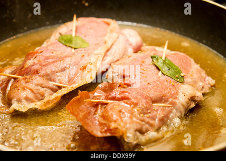 Saltimbocca alla romana Foto Stock