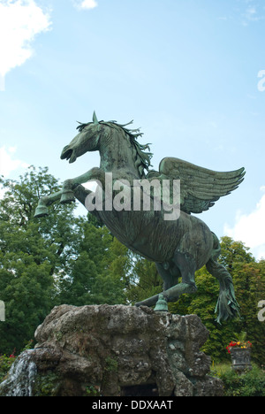 La famosa fontana di Giardini Mirabell (visto nel 'o-Re-Mi' canzone dal suono della musica) in Salzburg, Austria Foto Stock