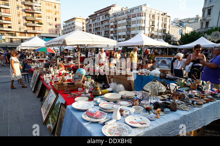 Mercato di antiquariato, Pescara, Italia. Foto Stock