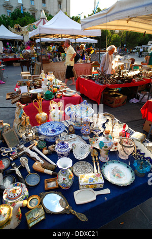 Mercato di antiquariato, Pescara, Italia. Foto Stock