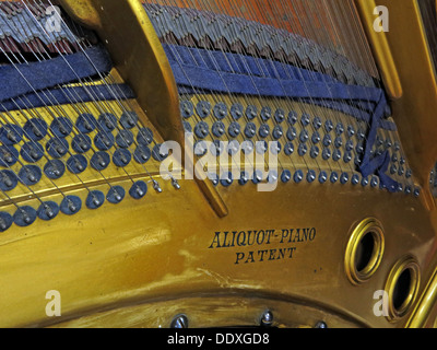 Bluthner pianoforte dettaglio 37400, chiavi, meccanismo, Lipsia, Germania Foto Stock